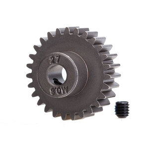 TRAXXAS 5647: Gear, 27-T pinion (0.8 metric pitch, compatible with 32-pitch) (fits 5mm shaft)/ set screw