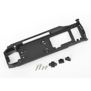 TRAXXAS 5724R: Radio tray/ radio tray retainer (2)/ stuffing tube clamp/ 4x16mm BCS (stainless) (2)/ 4x10mm BCS (stainless) (2)