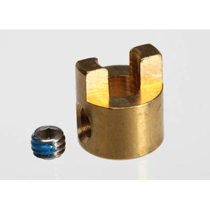 TRAXXAS 5728: Drive dog/ 4x3mm GS (stainless, with threadlock) (1)