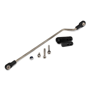 TRAXXAS 5781: Rudder pushrod, assembled/ servo horn/ 3x18mm BCS (stainless) (1)/ 3x15mm CS (stainless) (1)/ 3x6mm CS (stainless) (1)/ NL 3.0 (1)