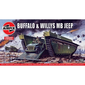 Airfix A02302V Buffalo Willys MB Jeep 1:76 Scale Model 