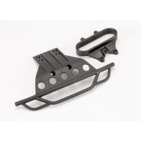 TRAXXAS 5835: Bumper, front/ bumper mount, front (black)