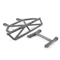 TRAXXAS 5836: Bumper, rear/ bumper mount, rear (black)