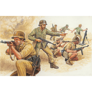 Italeri 6076 WWII German Afrikakorps 1:72 Scale Plastic Model Figurines 1:72 Scale Plastic Model Kit