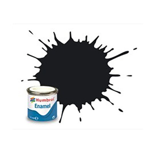 Humbrol 21 Black Gloss - 14ml Enamel Paint  AA0237