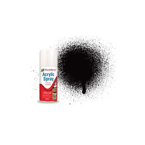 Humbrol 85 Coal Black Satin - 150mL Enamel Spray Paint