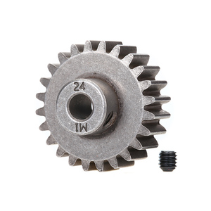 TRAXXAS 6496X: Gear, 24-T pinion (1.0 metric pitch) (fits 5mm shaft)/ set screw