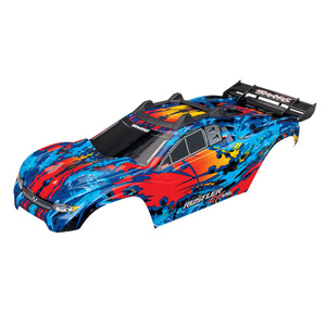 TRAXXAS 6717R Body, Rustler 4X4 VXL, red/ window, grille, lights decal sheet
