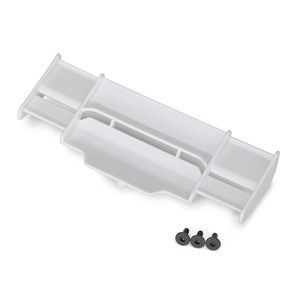 TRAXXAS 6721A: Wing, Rustler 4X4 (white)/ 3x8 FCS (3)