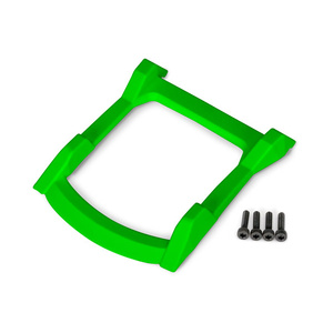 TRAXXAS 6728G: Skid plate, roof (body) (green)/ 3x12 CS (4)