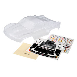 TRAXXAS 6811: Body, Slash 4X4 (clear, requires painting)/ window masks/ decal sheet