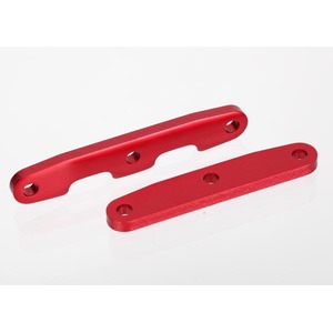 TRAXXAS 6823R Bulkhead tie bars, front & rear, aluminum (red-anodized)