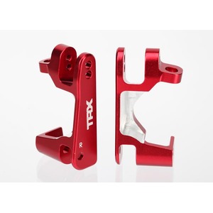TRAXXAS 6832R: Caster blocks (c-hubs), 6061-T6 aluminum (red-anodized), left & right