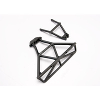 TRAXXAS 6836: Bumper, rear/ bumper mount, rear (black)