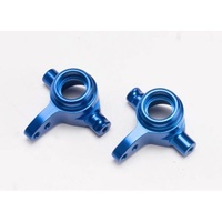 TRAXXAS 6837X: Steering blocks, 6061-T6 aluminum (blue-anodized), left & right