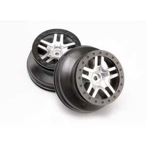 TRAXXAS 6872: Wheels, SCT Split-Spoke, dual profile (2.2" outer, 3.0" inner) (4WD front/rear, 2WD rear only) (2)