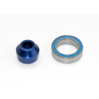 TRAXXAS 6893X: Bearing adapter, 6160-T6 aluminum (blue-anodized)