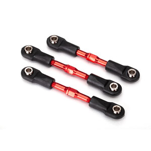 TRAXXAS 6939R: Suspension link, rear, aluminum (red-anodized) (3) (top and bottom)/ aluminum pivot ball