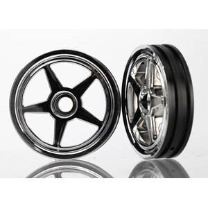 TRAXXAS 6974: Wheels, 5-spoke (chrome) (front) (2)
