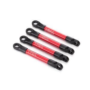 TRAXXAS 7018X: Push rods, aluminum (red-anodized) (4) (assembled with rod ends)