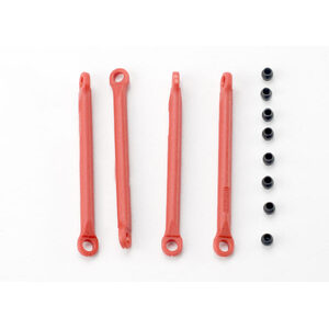 TRAXXAS 7118: Push rod (molded composite) (red) (4)/ hollow balls (8)