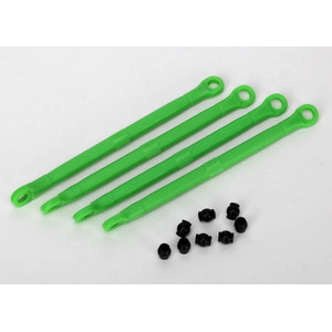 TRAXXAS 7138G: Toe link, front & rear (molded composite) (green) (4)/ hollow balls (8)