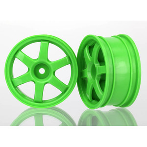 TRAXXAS 7374A: Wheels, Volk Racing TE37 (green) (2)