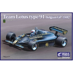 EBBRO 20019 Team Lotus Type 91 Belgian GP 1982 1:20 Scale Model