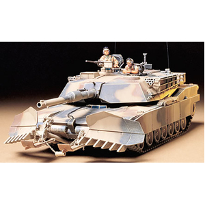 Tamiya 35158 U.S. M1A1 Abrams with Mine Plow 1:35 Scale Model  Military Miniature Series No.158