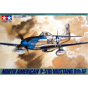 Tamiya 89534 North American P-51D Mustang 8th Air Force 1:48 Scale (Silver Color Plated)