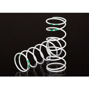 TRAXXAS 7441: Spring, shock, white (GTR long) (0.653 rate green) (1 pair)
