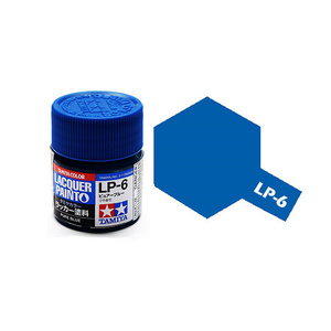 Tamiya #82106 - LP-6 Pure Blue Gloss 10ml Bottle Lacquer Paint