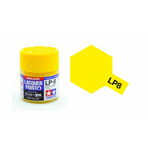 Tamiya #82108 - LP-8 Pure Yellow Gloss 10ml Bottle Lacquer Paint