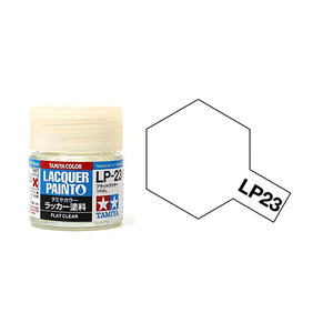 Tamiya  82123 - LP-23 Flat Clear 10ml Bottle Lacquer Paint