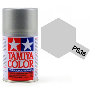 Tamiya PS-36 Translucent Silver Polycarbanate Spray Paint 100ml #86036 