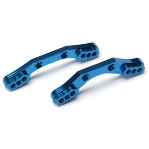 Traxxas 7537X: Shock towers, front & rear, 6061-T6 aluminum (blue-anodized)