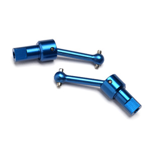 TRAXXAS 7550R: Driveshaft assembly, front/rear, 6061-T6 aluminum (blue-anodized) (2)