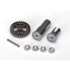 TRAXXAS #7579X Gear set, differential, metal (output gears (2)/ spider gears (4)/ ring gear, 35T (1)/ 2x14.8mm pin (1))
