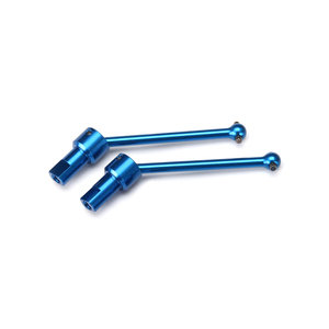 TRAXXAS 7650R: Driveshaft assembly, front & rear, 6061-T6 aluminum (blue-anodized) (2)
