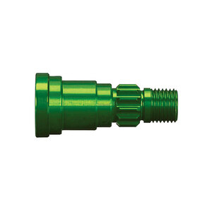 TRAXXAS 7753G: Stub axle, aluminum (green-anodized) (1) (for use only with #7750 driveshaft)