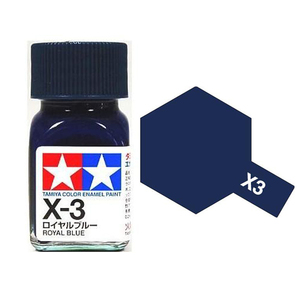 Tamiya X3 Royal Blue Enamel Paint 10mL Glass Jar  80003