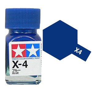 Tamiya X4 Blue Enamel Paint 10ml Glass Jar  80004