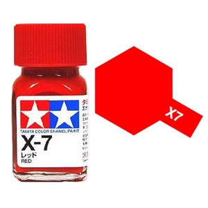 Tamiya X7 Red Enamel Paint 10ml Glass Jar  80007
