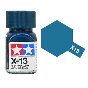 Tamiya X13 Metallic Blue Enamel Paint 10ml Glass Jar  80013