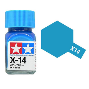 Tamiya X14 Skyblue Enamel Paint 10ml Glass Jar  80014