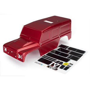 TRAXXAS 8011R Body, Land Rover® Defender®, red (painted)/ decals