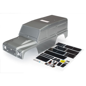 TRAXXAS 8011X Body, Land Rover® Defender®, graphite silver (painted)/ decals