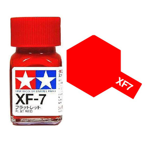Tamiya XF7 Flat Red Enamel Paint 10ml Jar  80307