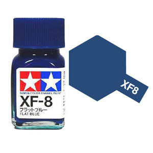 Tamiya XF8 Flat Blue Enamel Paint 10ml Jar  80308