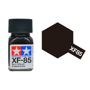 Tamiya XF85 Rubber Black Enamel Paint 10ml Jar  80385